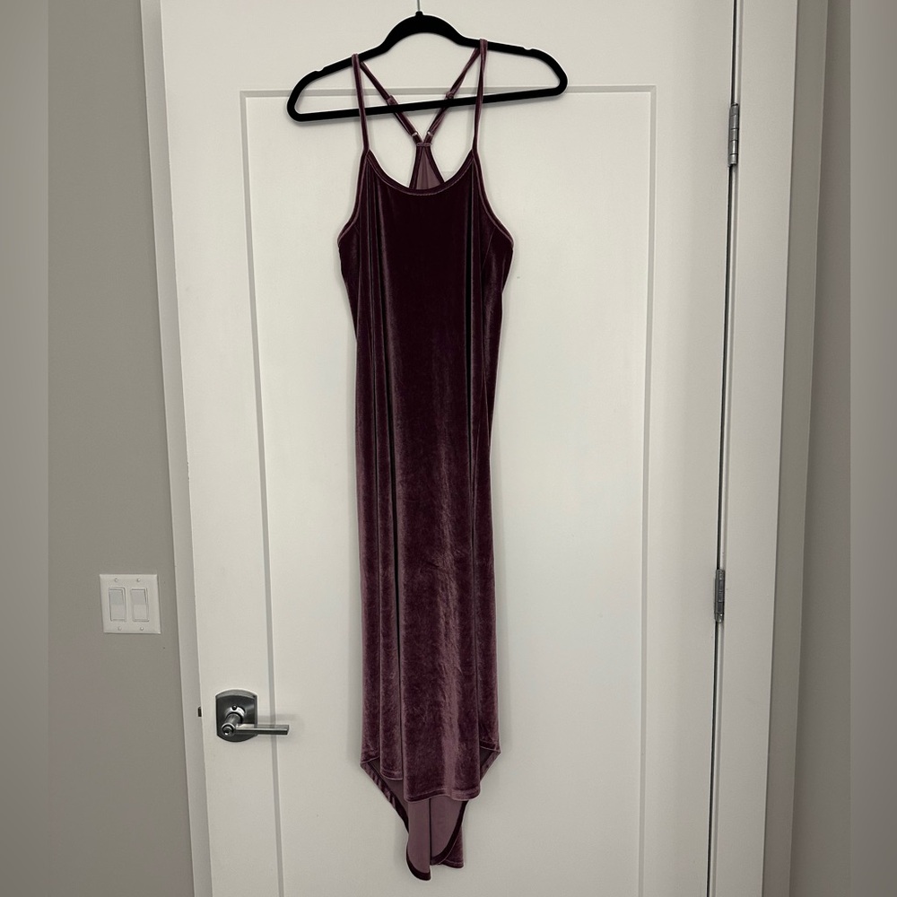 Chaser Velvet Hi Lo Stretch Slip Dress